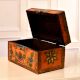 Rectangular Finest Wooden Box with Floral Engraving